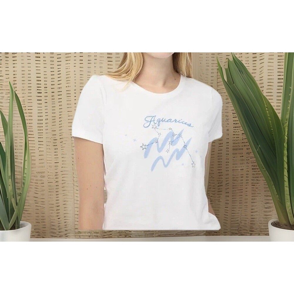 J Crew Aquarius Zodiac Cotton T-Shirt XS NWT